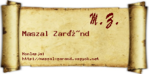 Maszal Zaránd névjegykártya